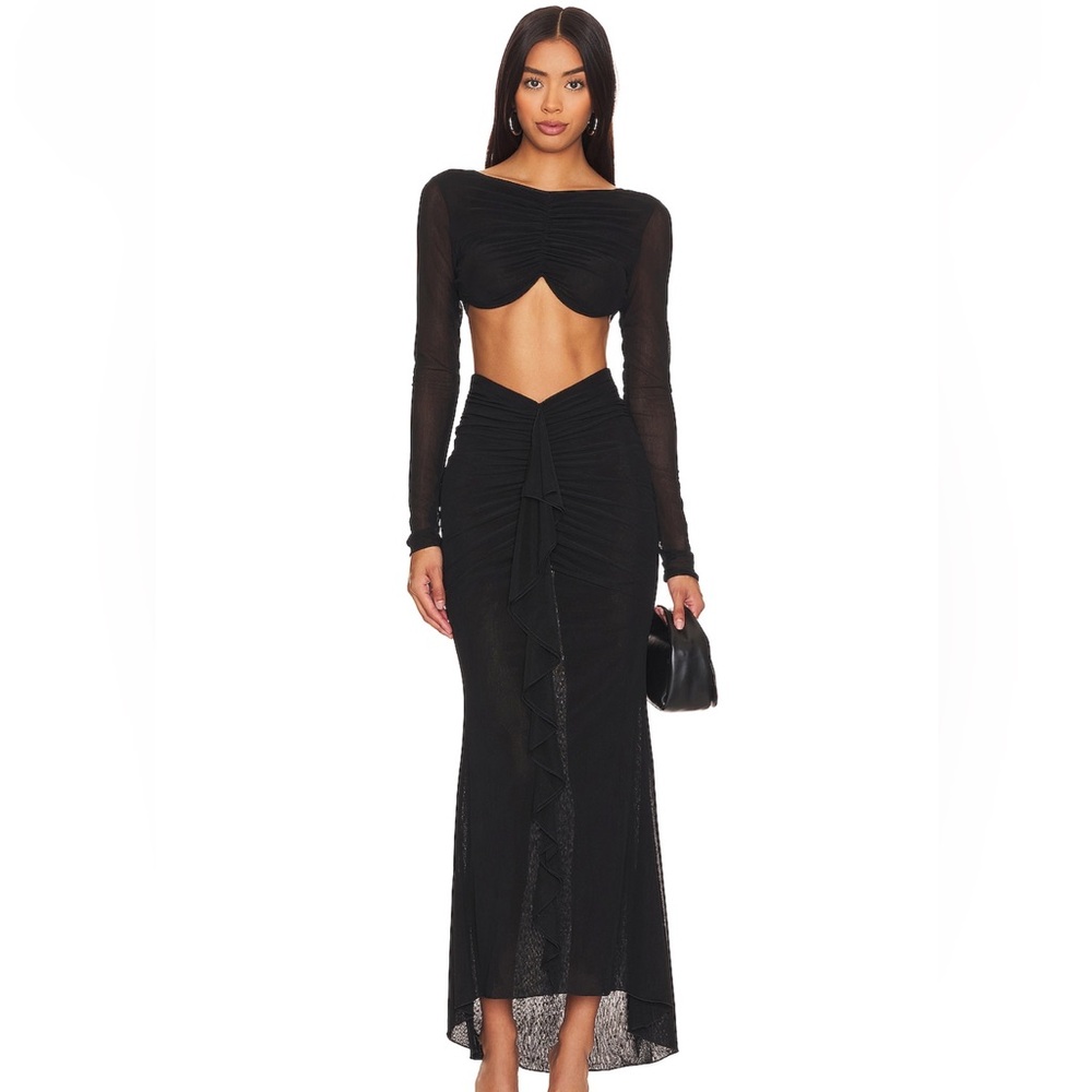 black maxi skirt Revolve NBD